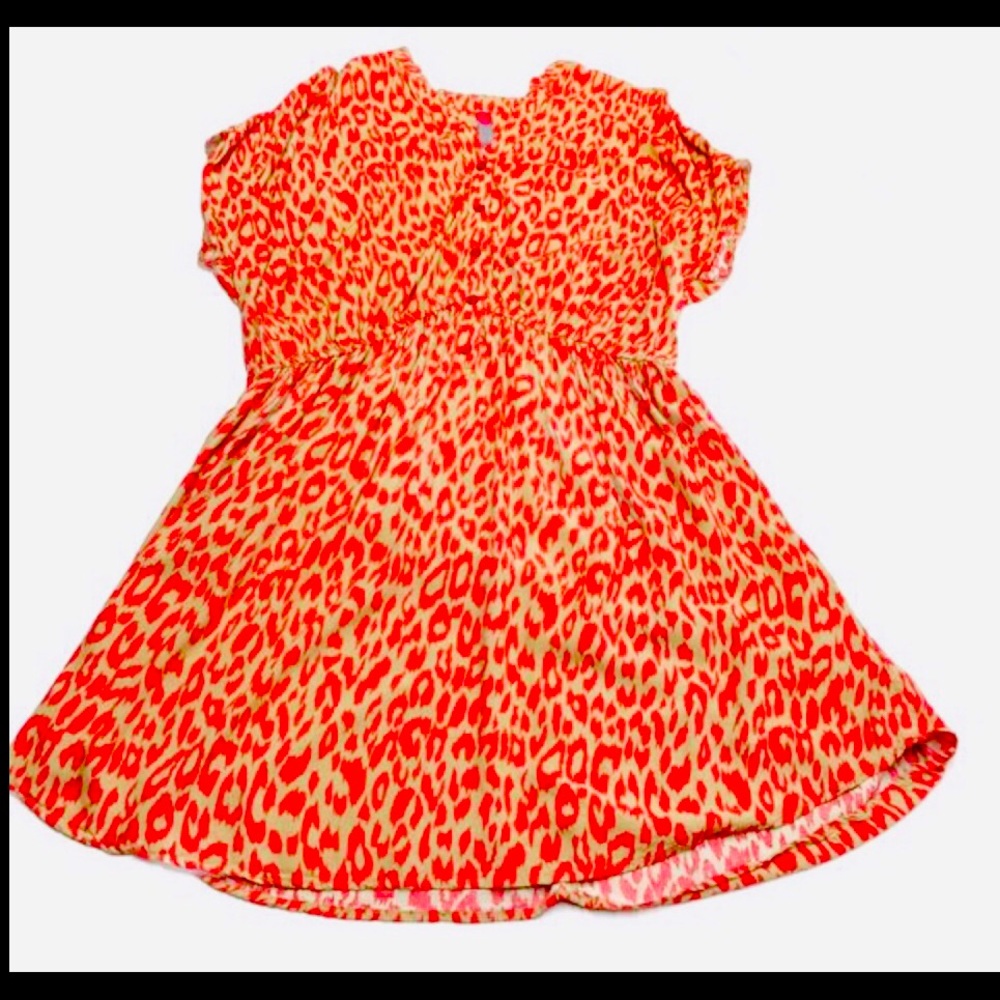 Pure Energy Cheetah Print Red/Tan Dress (2X)